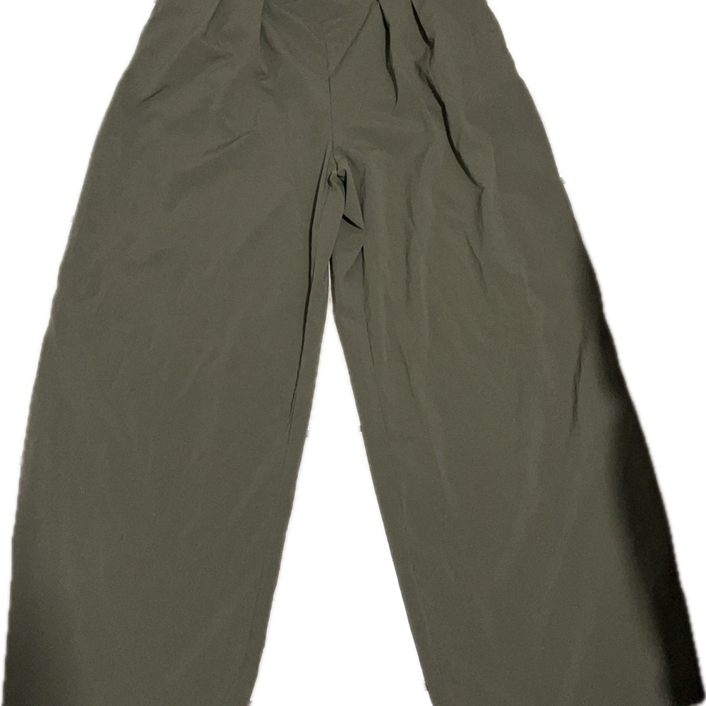Wide Leg Olive Green Pants